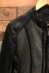Manteau noir en jeans et faux cuir (l) seconde main San Francisco