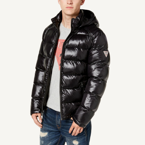 Manteau puffer noir lustré (m) - Homme-Guess-La Penderie du Paradis 🕊