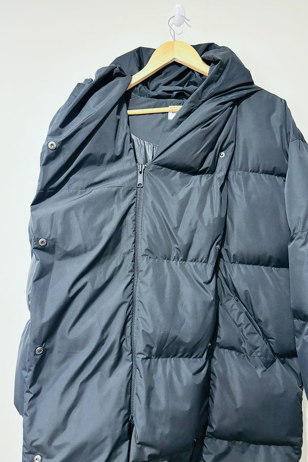 Manteau puffer oversized noir (m) seconde main Frank and Oak