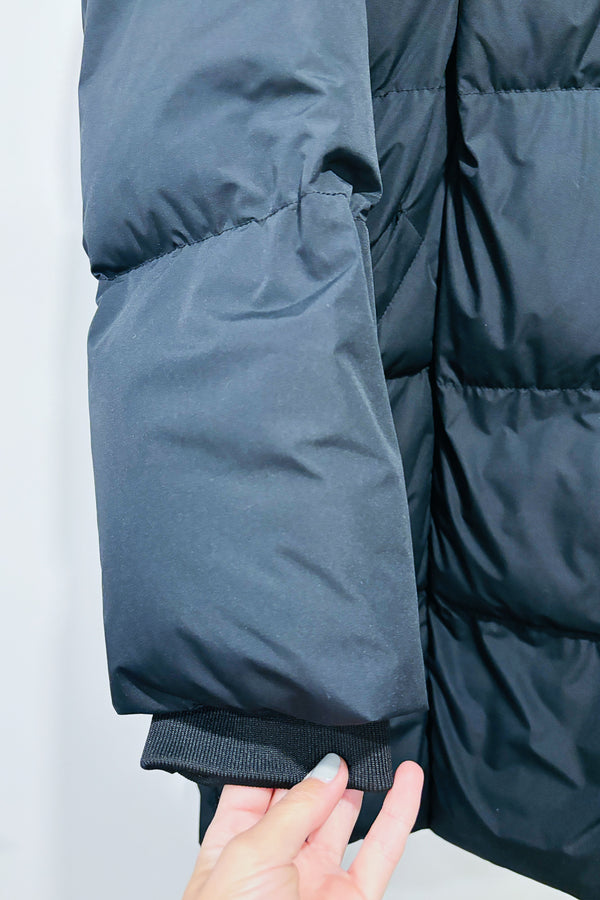 Manteau puffer oversized noir (m) seconde main Frank and Oak