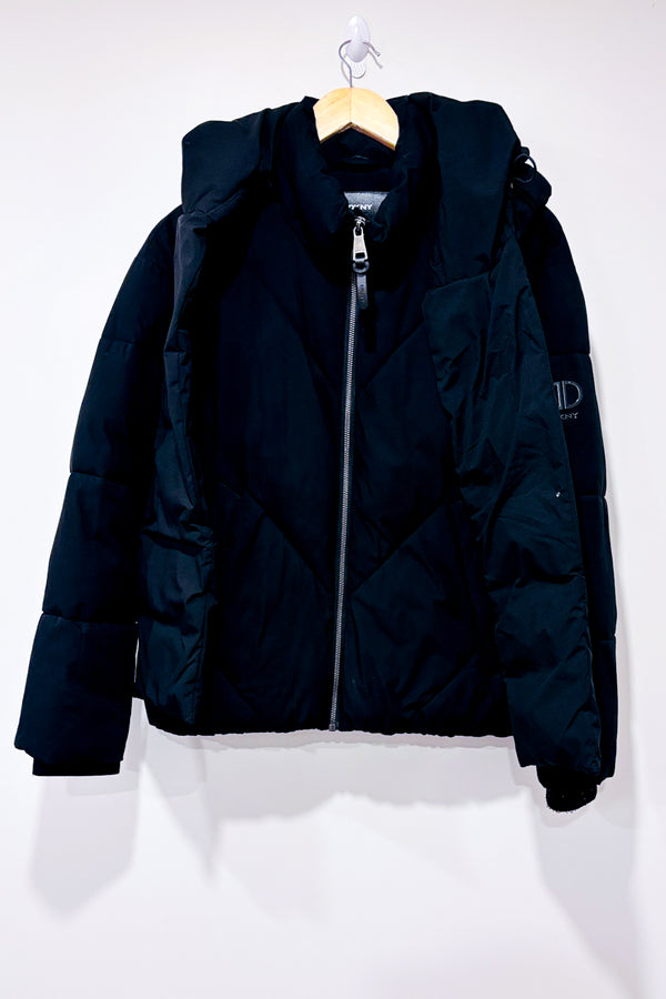 XX_Manteau noir puffer (s)-DKNYC-La Penderie du Paradis ๐