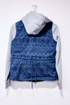 Manteau bleu en jeans et coton ouaté seconde main - Triple Five Soul- La Penderie du Paradis