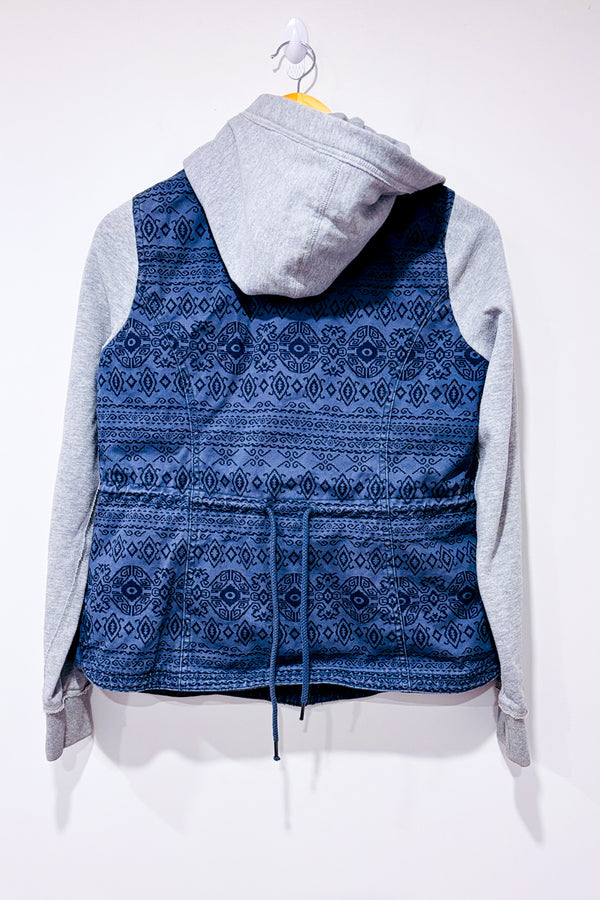 Manteau bleu en jeans et coton ouaté seconde main - Triple Five Soul- La Penderie du Paradis