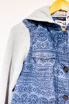 Manteau bleu en jeans et coton ouaté seconde main - Triple Five Soul- La Penderie du Paradis