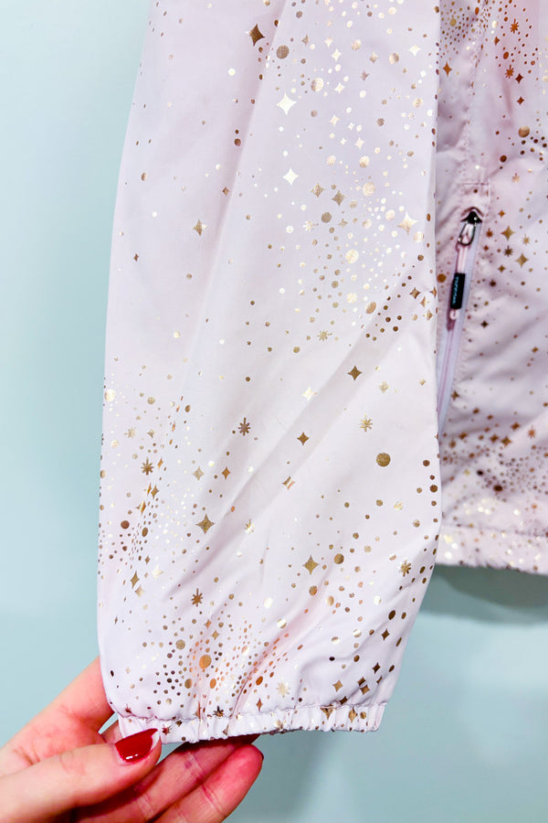 Manteau coupe-vent rose et or scintillant* seconde main - New Balance- La Penderie du Paradis