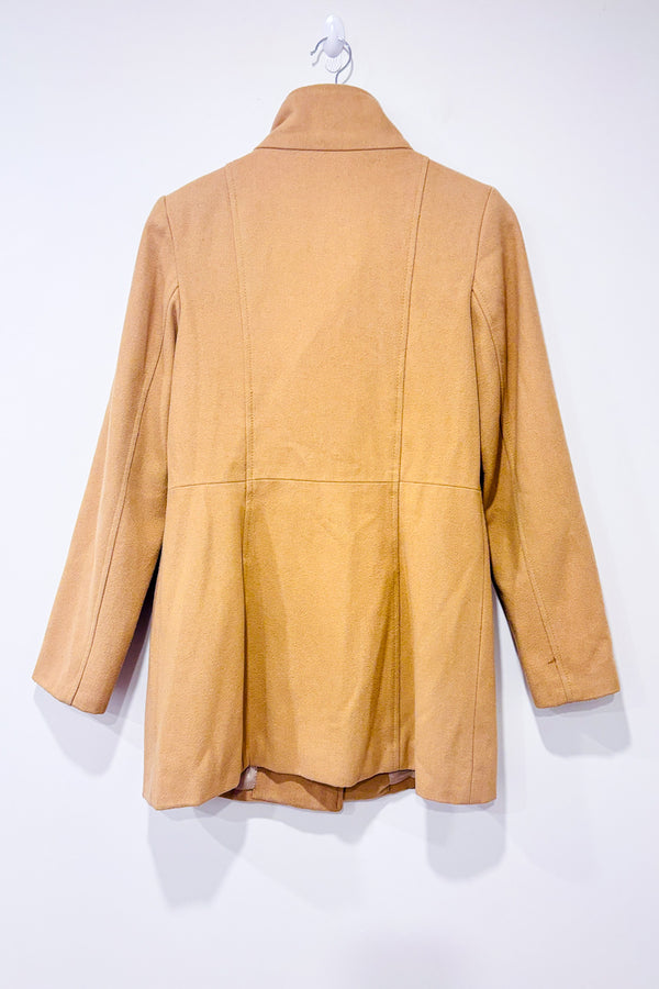 Manteau trench beige en laine seconde main - Old Navy- La Penderie du Paradis