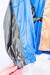 Manteau coupe-vent bleu et brun style vintage seconde main - Out From Under- La Penderie du Paradis