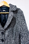 Manteau en laine noir et blanc seconde main - Renato Balestra- La Penderie du Paradis