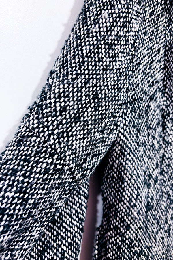 Manteau en laine noir et blanc seconde main - Renato Balestra- La Penderie du Paradis
