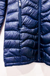 Manteau puffer mauve long en duvet seconde main - Andrew Marc- La Penderie du Paradis