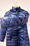 Manteau puffer mauve long en duvet seconde main - Andrew Marc- La Penderie du Paradis