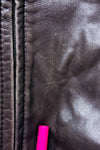 Manteau en cuir charcoal mi-long * seconde main - Danier- La Penderie du Paradis