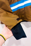 YY_Manteau d'hiver brun et bleu* seconde main - Orage- La Penderie du Paradis