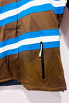 YY_Manteau d'hiver brun et bleu* seconde main - Orage- La Penderie du Paradis