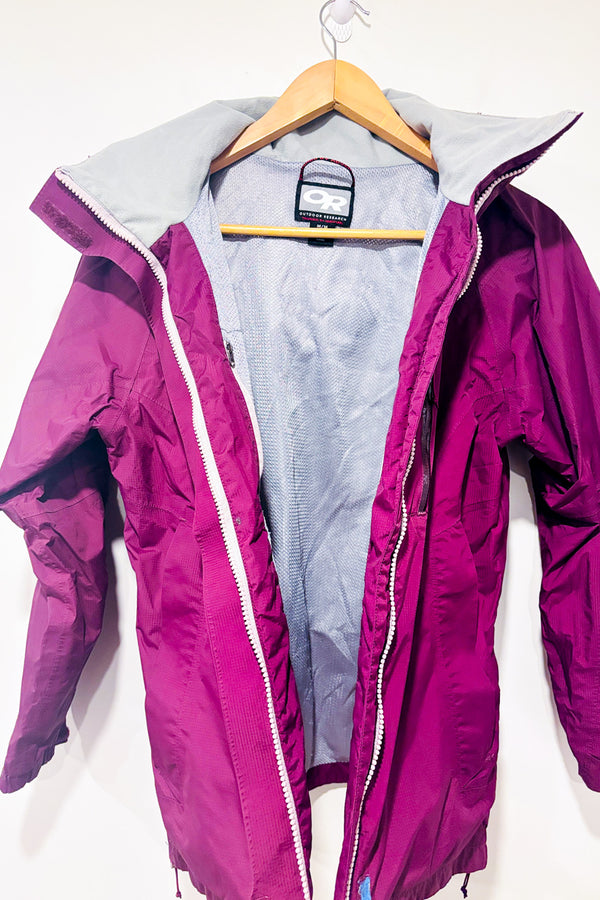 Manteau coupe-vent prune imperméable* seconde main - Outdoor Research- La Penderie du Paradis