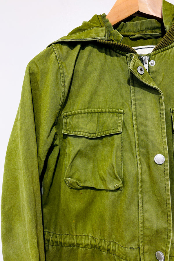 Manteau cargo kaki à capuchon seconde main - Garage- La Penderie du Paradis