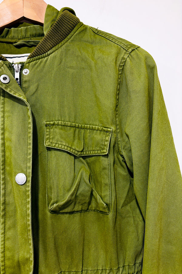 Manteau cargo kaki à capuchon seconde main - Garage- La Penderie du Paradis