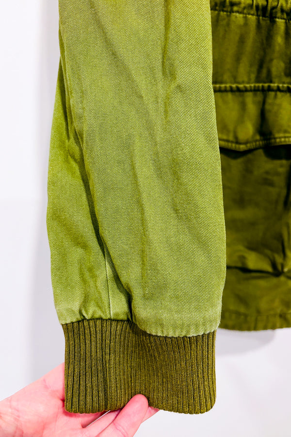 Manteau cargo kaki à capuchon seconde main - Garage- La Penderie du Paradis