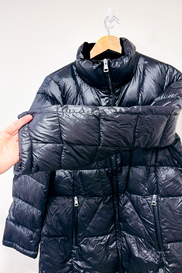 Manteau puffer noir en duvet* seconde main - Andrew Marc- La Penderie du Paradis