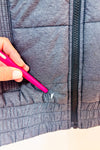 Veste puffer grise sans manche* seconde main - Adidas- La Penderie du Paradis