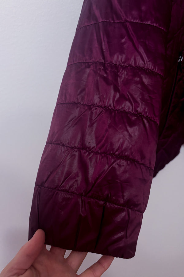 Manteau matelassé léger prune* seconde main - Chillax Level 2- La Penderie du Paradis