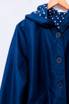 Imperméable réversible marine à pois blancs et capuchon* seconde main - Autres- La Penderie du Paradis