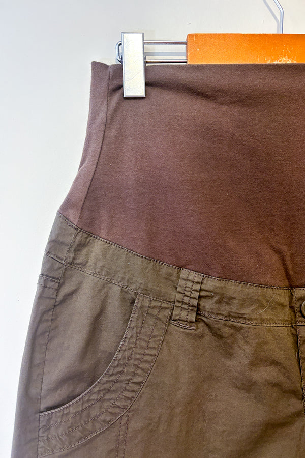 Pantalon 3/4 brun (l) - Maternité seconde main Thyme