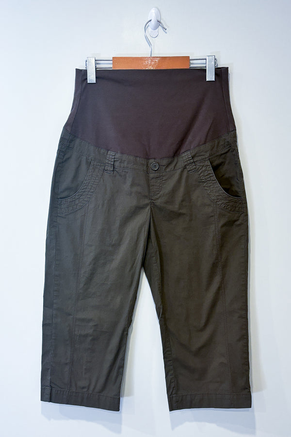 Pantalon 3/4 brun (l) - Maternité seconde main Thyme