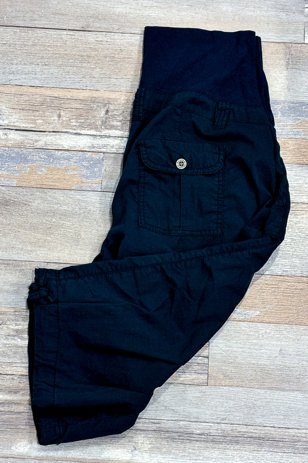 Pantalon cargo 3/4 marine (m) - Maternité seconde main Thyme