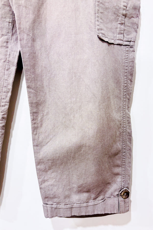 Pantalon cargo léger taupe en lin Martin Fit (m)-Banana Republic-La Penderie du Paradis 🕊