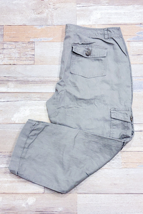 Pantalon cargo léger taupe en lin Martin Fit (m)-Banana Republic-La Penderie du Paradis 🕊