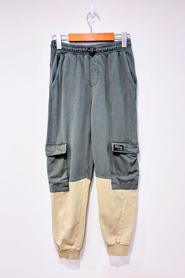 Pantalon de jogging vert et beige (l) - Garçon-Zara-La Penderie du Paradis 🕊