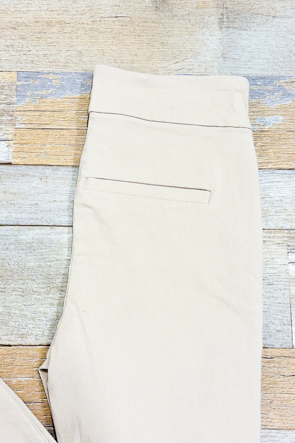 Pantalon extensible beige jambe étroite (xs) - Camber & Grace - La Penderie du Paradis 🕊