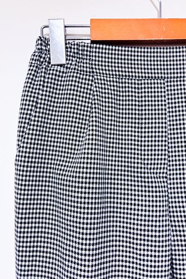 Pantalon noir et blanc motif pied de poule taille élastique (xs)-Simons-La Penderie du Paradis 🕊