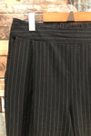 Pantalon noir rayé blanc taille élastique (l) seconde main Luna Moon