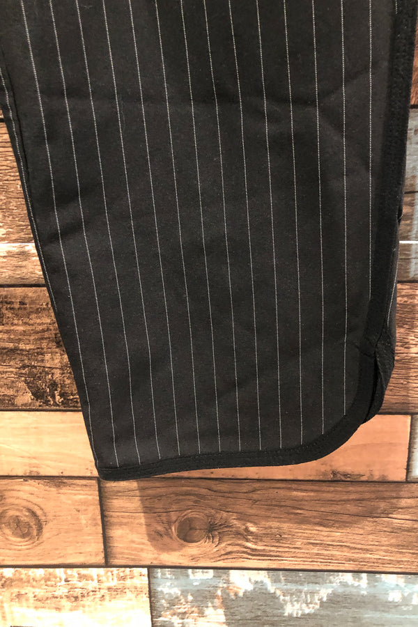 Pantalon noir rayé blanc taille élastique (l) seconde main Luna Moon