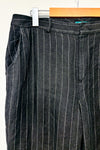 Pantalon noir rayé en lin (l) -- La Penderie du Paradis ?