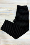 Pantalon noir rayé en lin (l) -- La Penderie du Paradis ?