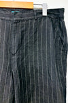 Pantalon noir rayé en lin (l) -- La Penderie du Paradis ?