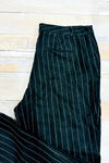 Pantalon noir rayé en lin (l) -- La Penderie du Paradis ?