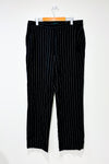Pantalon noir rayé en lin (l) -- La Penderie du Paradis ?
