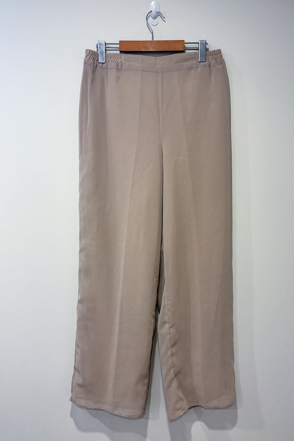 Pantalon beige fluide avec taille élastique (m) seconde main Le Bos