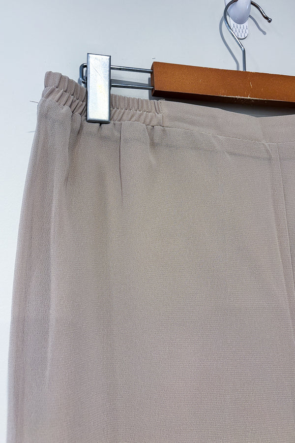 Pantalon beige fluide avec taille élastique (m) seconde main Le Bos
