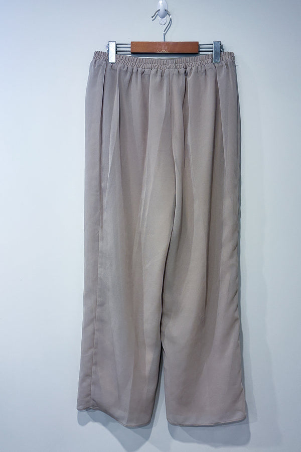 Pantalon beige fluide avec taille élastique (m) seconde main Le Bos