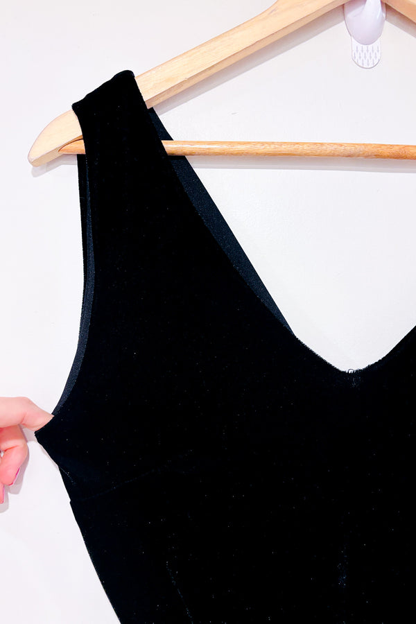 Jumpsuit noir en velours (xs)-Mercer & Madison-La Penderie du Paradis 🕊