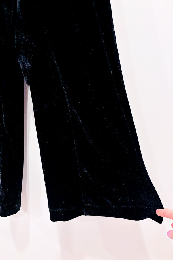 Jumpsuit noir en velours (xs)-Mercer & Madison-La Penderie du Paradis 🕊