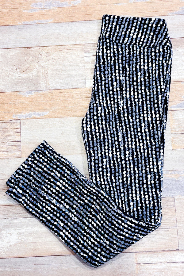 Pantalon extensible marine et blanc à motifs (xs)-Lisette-La Penderie du Paradis 🕊