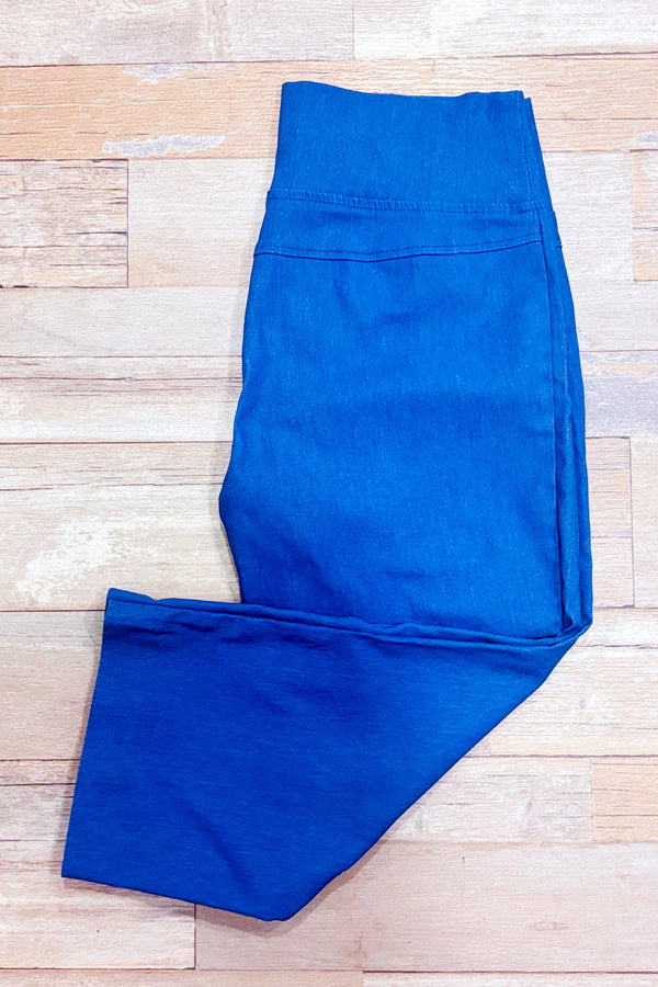 Pantalon 3/4 bleu extensible (s)-Anonyme Sans Toi-La Penderie du Paradis 🕊