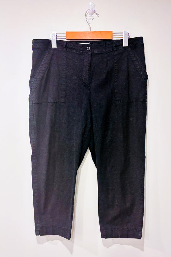 Pantalon court noir en lin (xxl)-Reitmans-La Penderie du Paradis 🕊