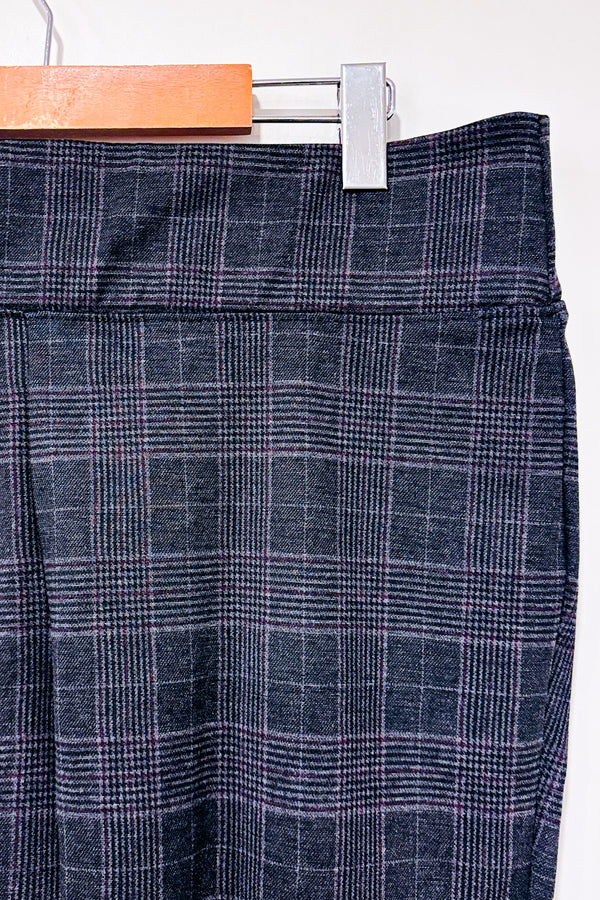 Pantalon extensible gris à carreaux (l)-D. Jeans-La Penderie du Paradis 🕊